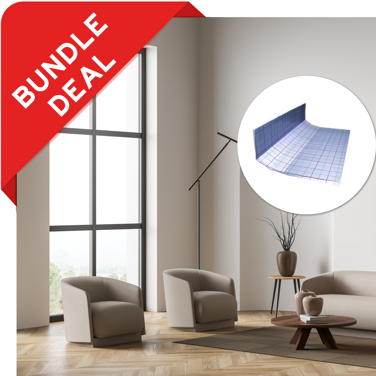 Package-Deal C: Vloerverwarming op Tackerplaten 20mm